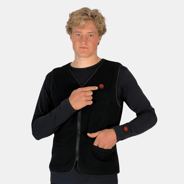 Glovii - Värmeväst Fleece Svart